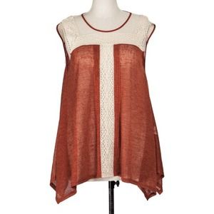 Womens Sleeveless Lace Blouse